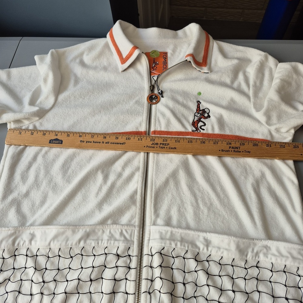 Tombolo Tennis Cabana Shirt Shorts Set Large Terry Cloth Princeton Wimbleten - Picture 11 of 16
